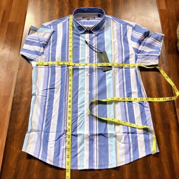 New Slate & Stone Pastel Stripe Short Sleeve Shirt - Picture 4 of 9